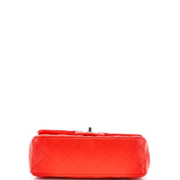 Chanel Classic Single Flap Bag Quilted Lambskin Mini Orange - Picture 4 of 9